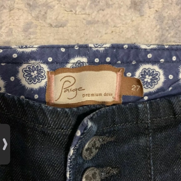 PAIGE Foothill Flap Pocket Coated Wide Leg Jeans - Picture 3 of 3